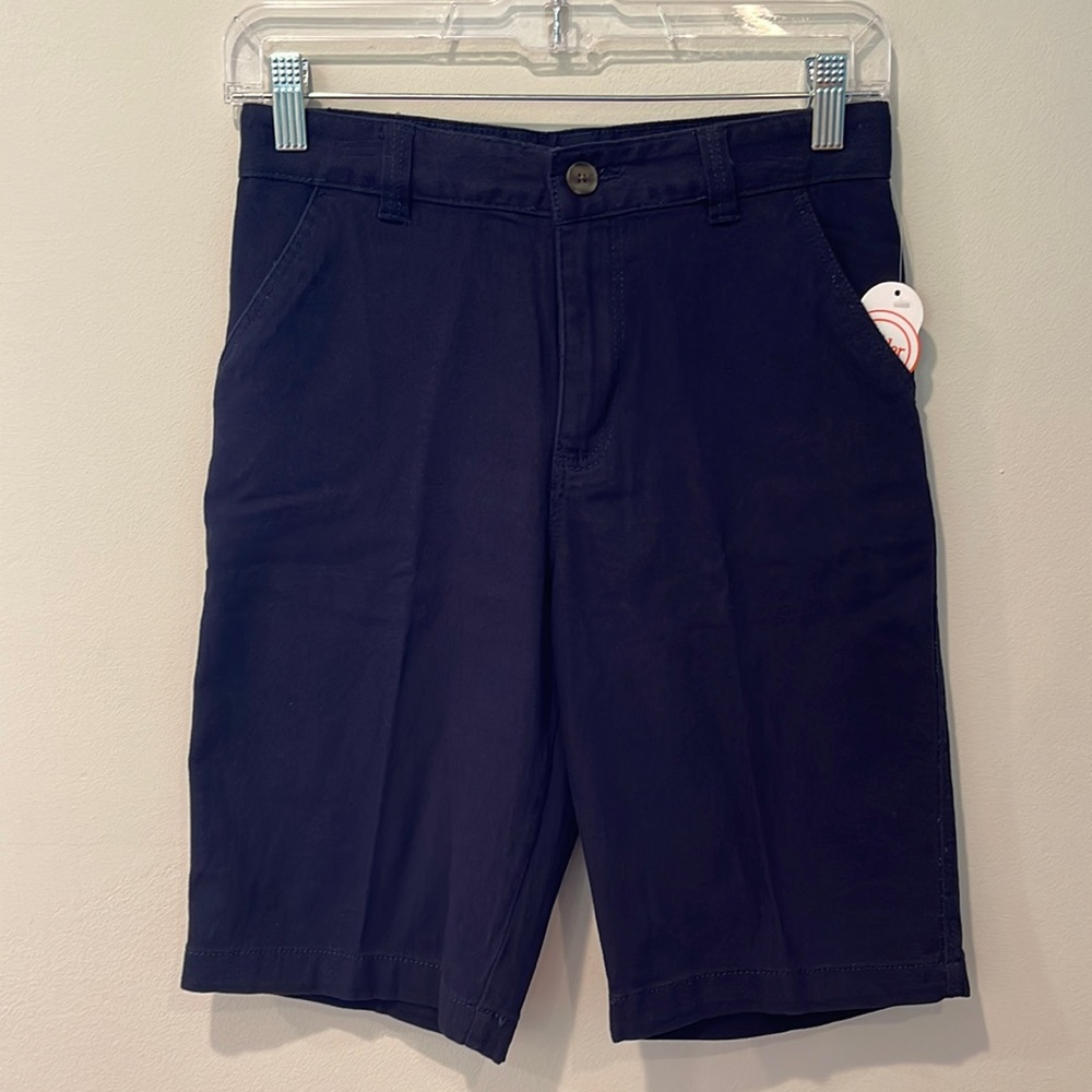 NWT, Wonder Nation kids navy blue shorts, size 14